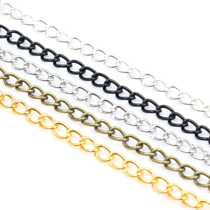 Dense Iron Cable Chain Unwelded Long Chain For DIY Handmade Necklace Bracelet Jewelry