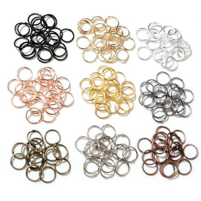 200pcs Pack 3-12mm Electroplated Closed Jump Rings For DIY Earrings Bracelets Necklaces