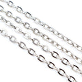 Flat Pressed Unsoldered Iron Chain Long Link Chain For DIY Handmade Necklace Bracelet Accessories view 3