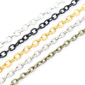 3x2mm 4x3mm Unwelded Iron Cross Chain Long Chain For DIY Necklace Jewelry Making view 1