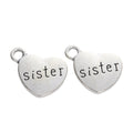 Zinc Alloy Heart Letter Charm Pendant No.947671 for DIY Necklace Bracelet Jewelry Making view 4