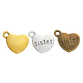 Zinc Alloy Heart Letter Charm Pendant No.947671 for DIY Necklace Bracelet Jewelry Making view 5