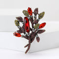 Alloy Rhinestone Vintage Flower Brooch Pin For Women's Apparel view 2
