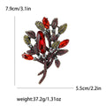 Alloy Rhinestone Vintage Flower Brooch Pin For Women's Apparel view 6