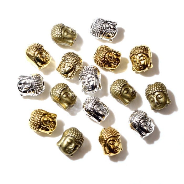 11x9x7mm Alloy Buddha Head Spacer Beads For DIY Bracelet Necklace Jewelry Accessories