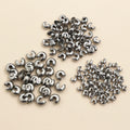 50 Pcs Stainless Steel Crescent Hollow Open Spacer Beads For Bracelet End Stopper Findings view 2