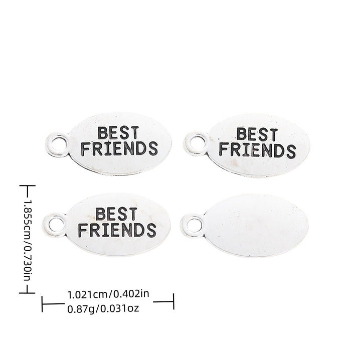 Antique Silver Zinc Alloy Word Tag Charm Pendant No.303596 for DIY Necklace Bracelet Jewelry Making