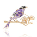Alloy Enamel Pine Branch Magpie Brooch Pin For Cardigans view 5