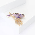 Alloy Enamel Pine Branch Magpie Brooch Pin For Cardigans view 3