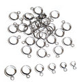 20Pcs Stainless Steel Spacer Beads With Bail Loop For Leather Cord DIY Bracelet Necklace Pendants view 3