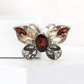 Alloy Rhinestone Hollow Butterfly Brooch Elegant Lapel Pin For Womens Apparel view 2
