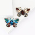 Alloy Rhinestone Hollow Butterfly Brooch Elegant Lapel Pin For Womens Apparel view 1