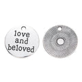 Zinc Alloy Round Word Tag Charm Pendant No.391436 for DIY Necklace Bracelet Jewelry Making view 3