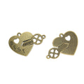 Zinc Alloy Heart Letter Charm Pendant No.926584 for DIY Necklace Bracelet Jewelry Making view 2