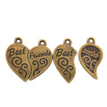 Antique Silver Zinc Alloy Heart Letter Charm Pendant for DIY Necklace Bracelet Jewelry Making view 3