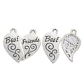 Antique Silver Zinc Alloy Heart Letter Charm Pendant for DIY Necklace Bracelet Jewelry Making view 2
