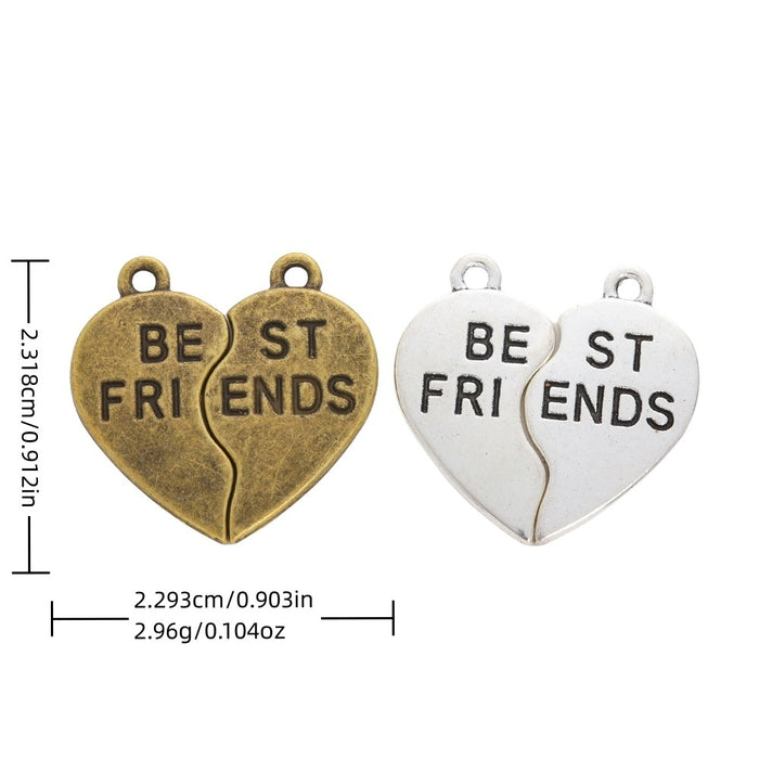 Zinc Alloy Heart Letter Charm Pendant No.590288 for DIY Necklace Bracelet Jewelry Making