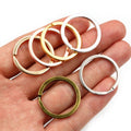 Electroplated Metal Key Rings 25/28/30mm Round Keychain Loops For DIY Accessory Findings view 3