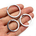 Electroplated Metal Key Rings 25/28/30mm Round Keychain Loops For DIY Accessory Findings view 2