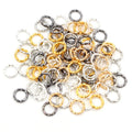 50-100Pcs 8-20mm Iron Plated Twisted Open Jump Rings For DIY Handmade Jewelry Making view 4