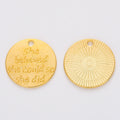 Zinc Alloy Round Tag Charm Pendant No.415467 for DIY Necklace Bracelet Jewelry Making view 3