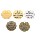 Zinc Alloy Round Tag Charm Pendant No.415467 for DIY Necklace Bracelet Jewelry Making view 5