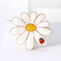 Alloy Enamel Daisy Ladybug Brooch For Women's Apparel Decoration view 2