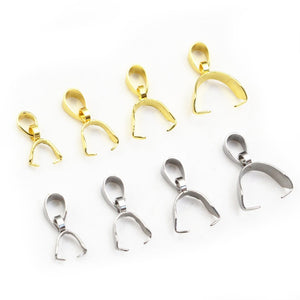 Stainless Steel Pendant Bail Clasps For DIY Necklace Handmade Jewelry Accessories