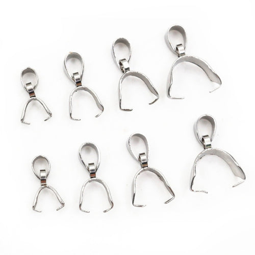 Stainless Steel Pendant Bail Clasps For DIY Necklace Handmade Jewelry Accessories