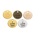 Zinc Alloy Round Word Tag Charm Pendant No.434861 for DIY Necklace Bracelet Jewelry Making view 5