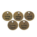 Zinc Alloy Round Word Tag Charm Pendant No.434861 for DIY Necklace Bracelet Jewelry Making view 2
