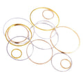 20-50 Pcs 8-40mm 60mm Electroplated Pure Copper Earring Hoops And Round Ear Wire Findings Earrings view 5