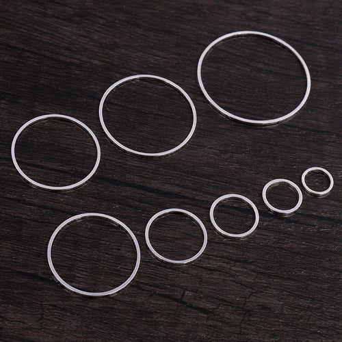 20-50 Pcs 8-40mm 60mm Electroplated Pure Copper Earring Hoops And Round Ear Wire Findings Earrings