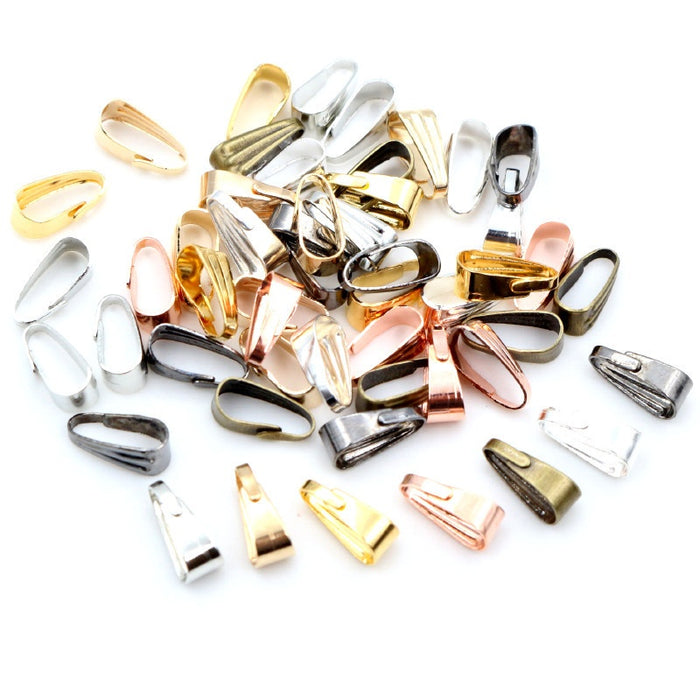 100pcs Bag 9x4mm Melon Seed Bails Pendant Charm Connector Buckles For DIY Necklace Accessories