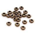 50pcs Bag 5mm Wheel Shape Alloy Spacer Beads DIY Beaded Bracelet Necklace Jewelry Findings view 4