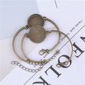 Antique Bronze Alloy Semi Circle Bracelet Connector Links For DIY Bangle Jewelry Accessories view 4