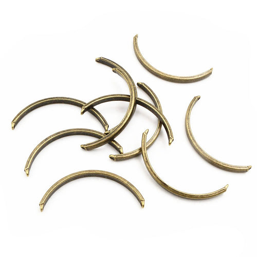 Antique Bronze Alloy Semi Circle Bracelet Connector Links For DIY Bangle Jewelry Accessories