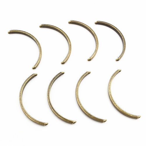 Antique Bronze Alloy Semi Circle Bracelet Connector Links For DIY Bangle Jewelry Accessories