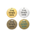 Zinc Alloy Round Word Tag Charm Pendant No.686484 for DIY Necklace Bracelet Jewelry Making view 5