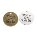 Zinc Alloy Round Word Tag Charm Pendant No.650615 for DIY Necklace Bracelet Jewelry Making view 4