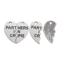 Zinc Alloy Heart Letter Charm Pendant No.397933 for DIY Necklace Bracelet Jewelry Making view 2