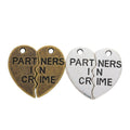 Zinc Alloy Heart Letter Charm Pendant No.397933 for DIY Necklace Bracelet Jewelry Making view 4