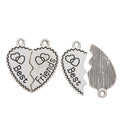 Zinc Alloy Heart Letter Charm Pendant No.809547 for DIY Necklace Bracelet Jewelry Making view 3