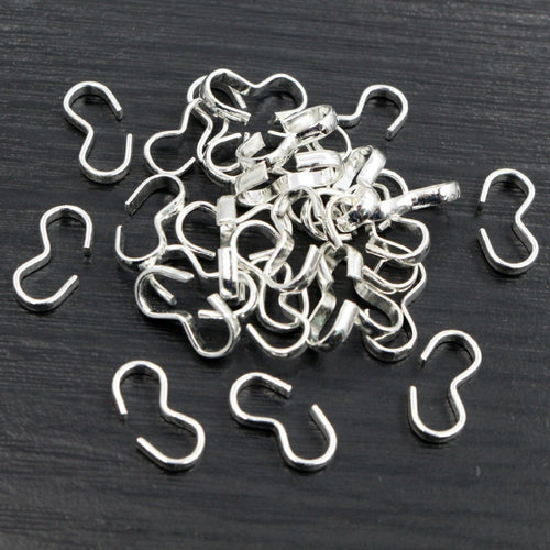 100pcs Iron Electroplated Figure 3 Connector Clasps For DIY Bracelet Necklace Jewelry Making