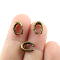 30pcs Pack Electroplated Alloy Bail Clasps Melon Seed Buckles For DIY Pendant Necklace Chains view 4