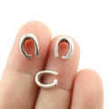 30pcs Pack Electroplated Alloy Bail Clasps Melon Seed Buckles For DIY Pendant Necklace Chains view 3