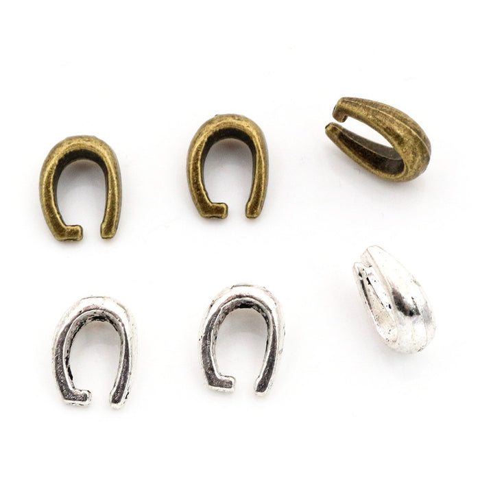 30pcs Pack Electroplated Alloy Bail Clasps Melon Seed Buckles For DIY Pendant Necklace Chains