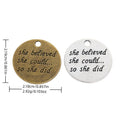 Zinc Alloy Round Letter Tag Charm Pendant No.161739 for DIY Necklace Bracelet Jewelry Making view 1