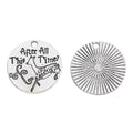 Zinc Alloy Round Word Tag Charm Pendant No.809461 for DIY Necklace Bracelet Jewelry Making view 3