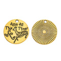 Zinc Alloy Round Word Tag Charm Pendant No.809461 for DIY Necklace Bracelet Jewelry Making view 4